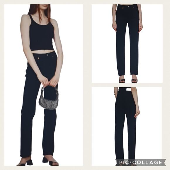 J1081 EUC $265 RE/DONE High Rise Raw Hem Jeans size 27 - Picture 1 of 9